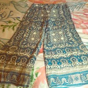 Anthropologie Feather Bone Flowy Pants